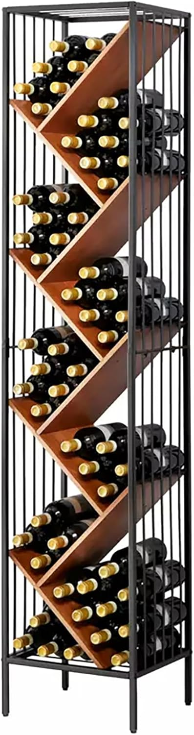 Wine Enthusiast Metal & Pine Wood 78-Bottle Wine Rack